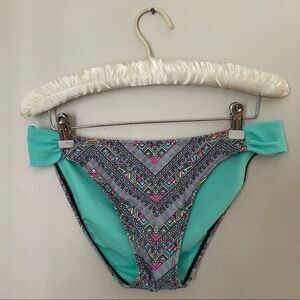 SO Bikini Bottoms Patterned Trendy Bohemian Geometric Colorful Swim Separates